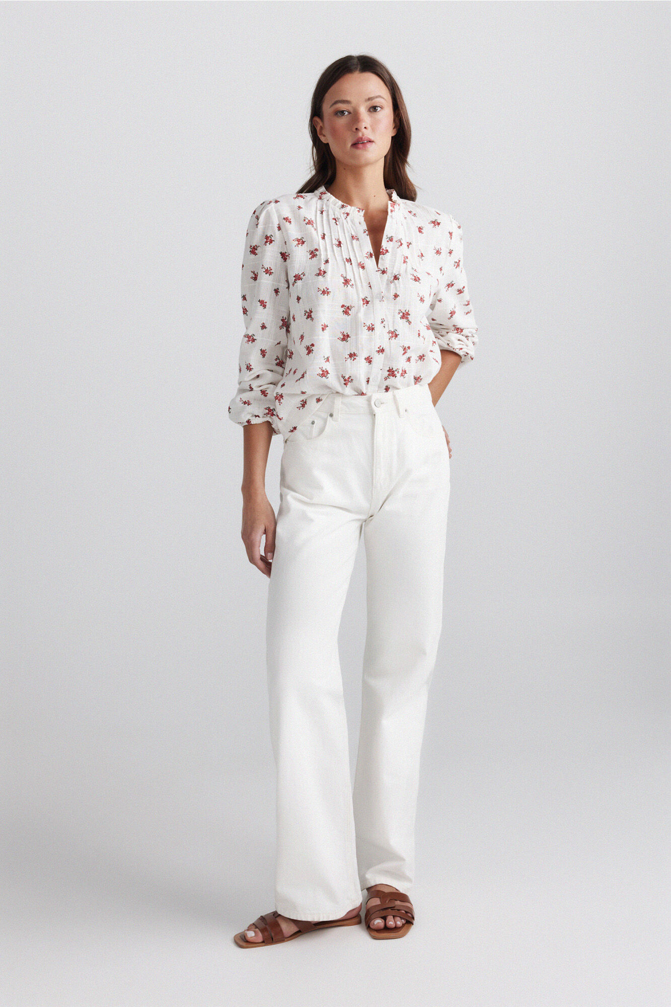 Springfield Camisa com estrutura de folhos