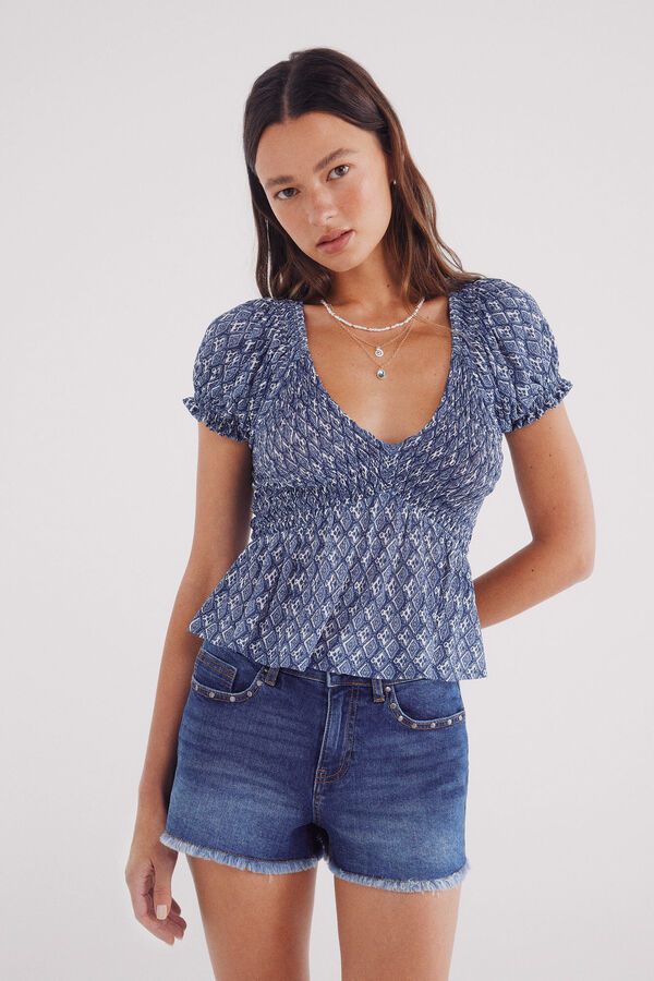 Springfield Blusa estampado azul