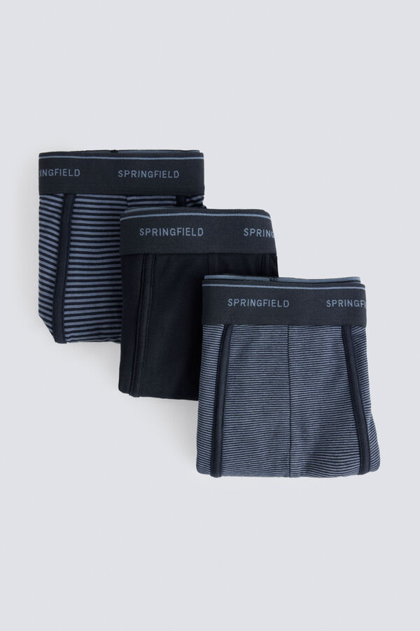 Springfield Pack 3 boxers riscas azul azul