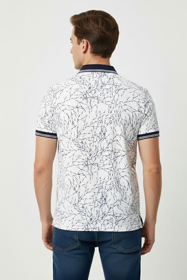 Lois Polo de manga corta estampado azul