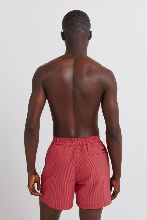 Springfield Fato de banho seersucker &agrave;s riscas vermelho