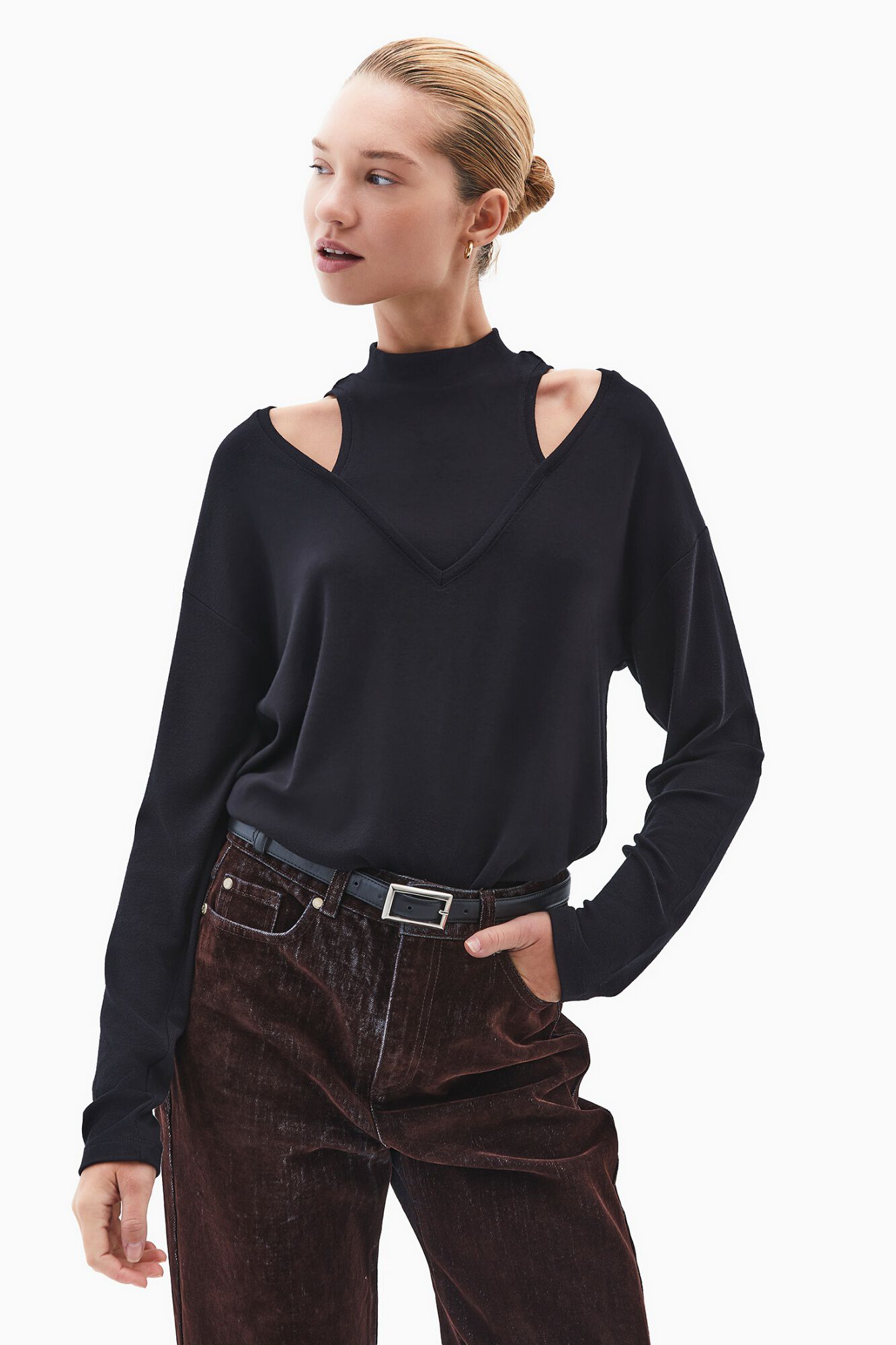 Oxxo Top manga comprida efeito layering