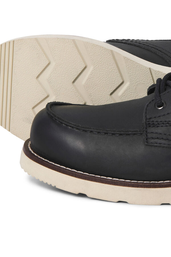 Jack & Jones Leather ankle boots with rubber sole black