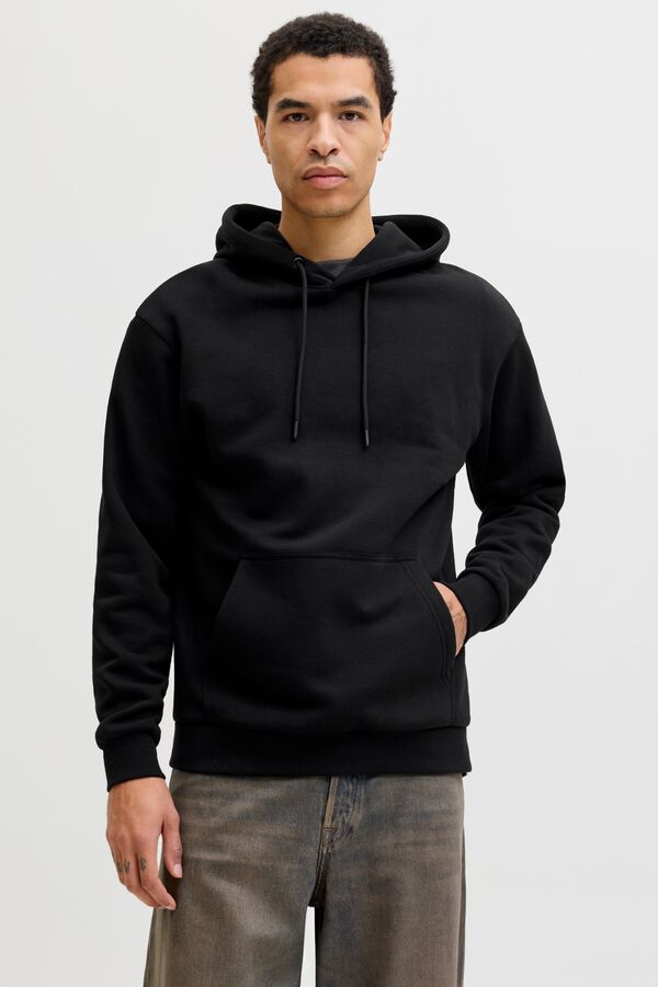 Jack & Jones Hooded relaxed sweatshirt black