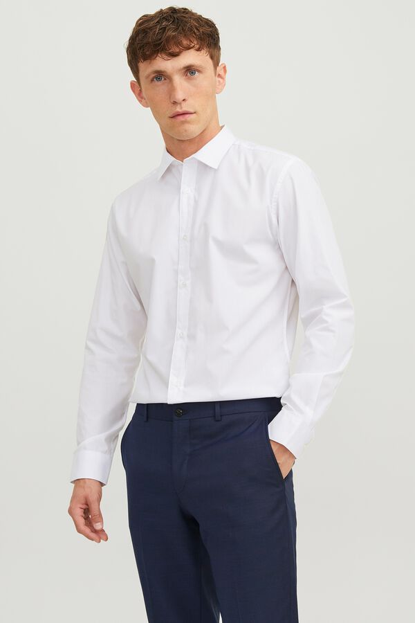 Jack & Jones Camisa slim em popelina branco