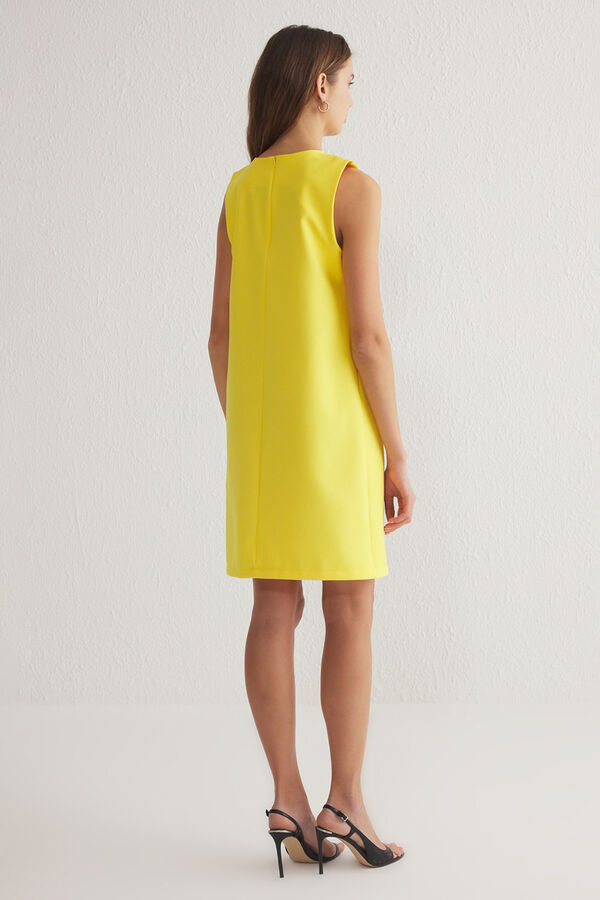 Trendyol Vestido mini sin mangas amarillo