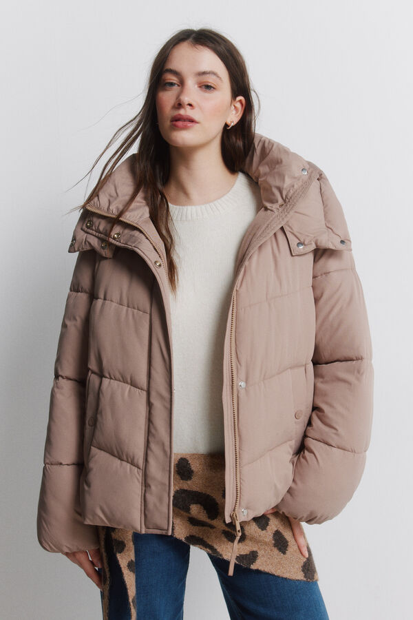 Springfield Casaco acolchoado com capuz cinzento