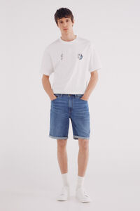 Springfield Bermuda jeans ultraleve de corte regular fit