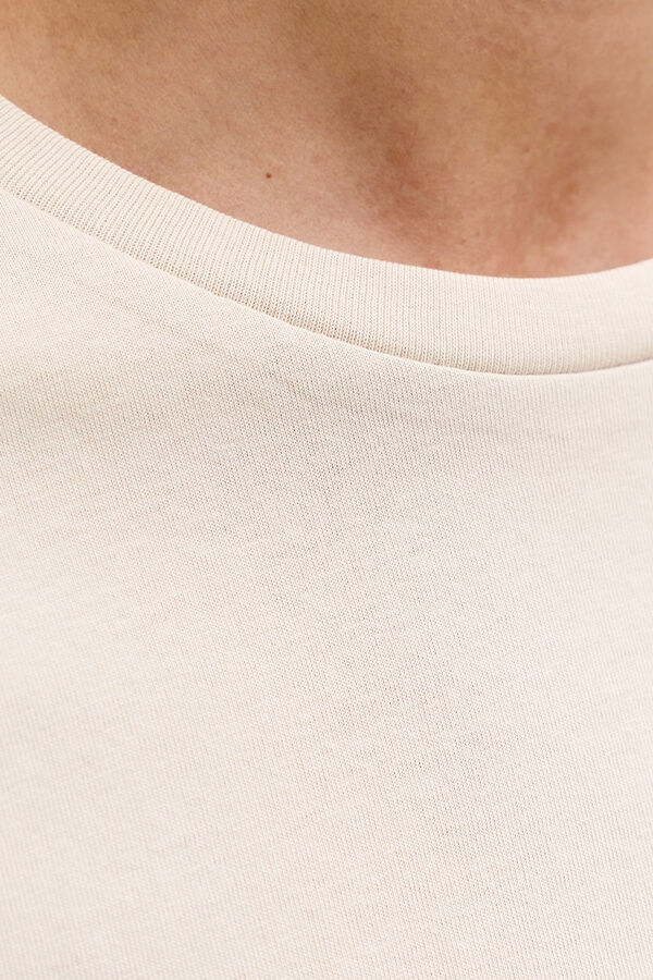 Jack & Jones T-shirt slim fit em algod&atilde;o com logo &iacute;cone cinzento