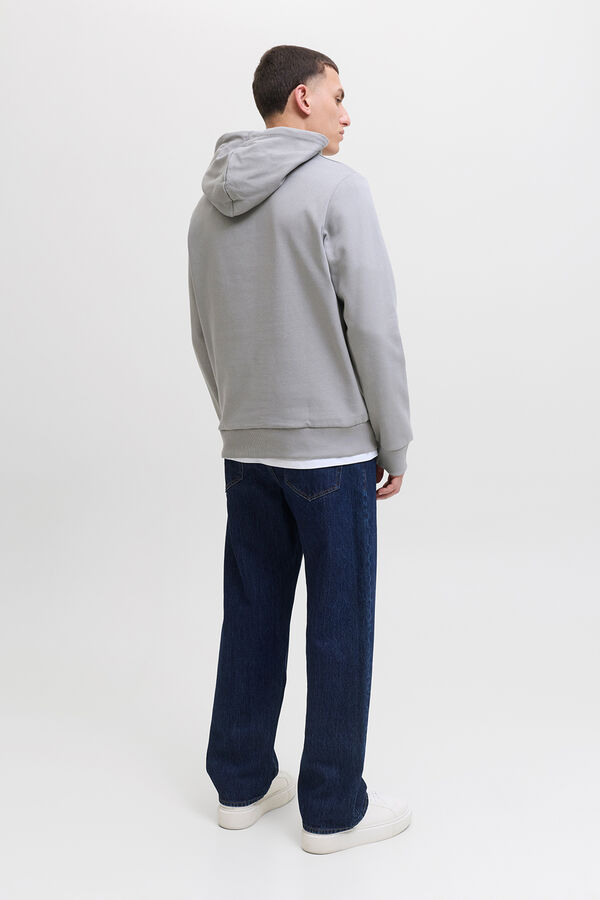 Jack & Jones Sudadera regular fit estampada gris