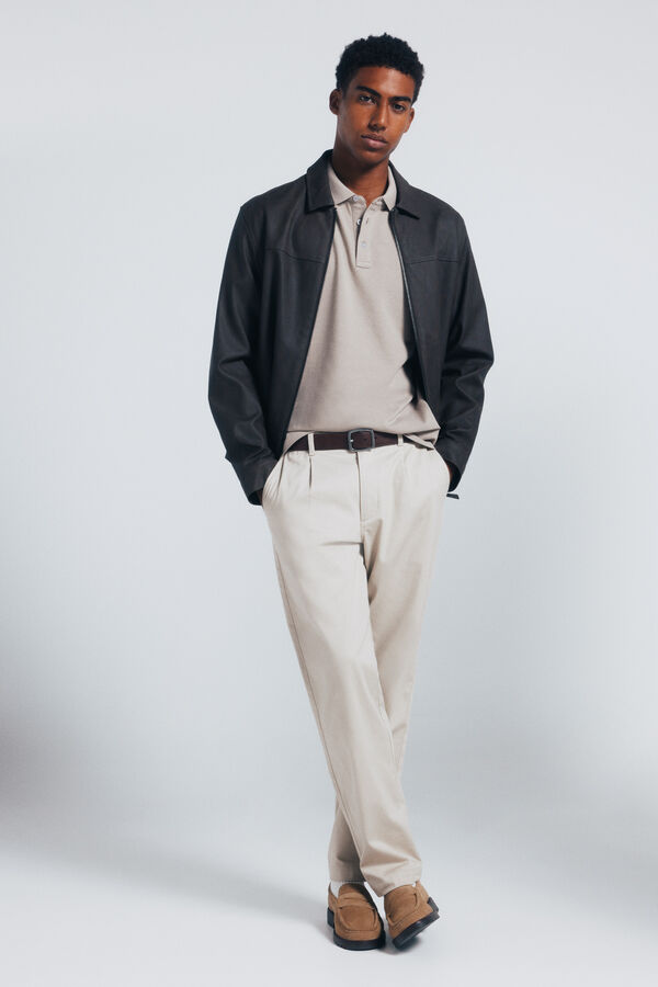 Springfield Polo piqué slim fit cru