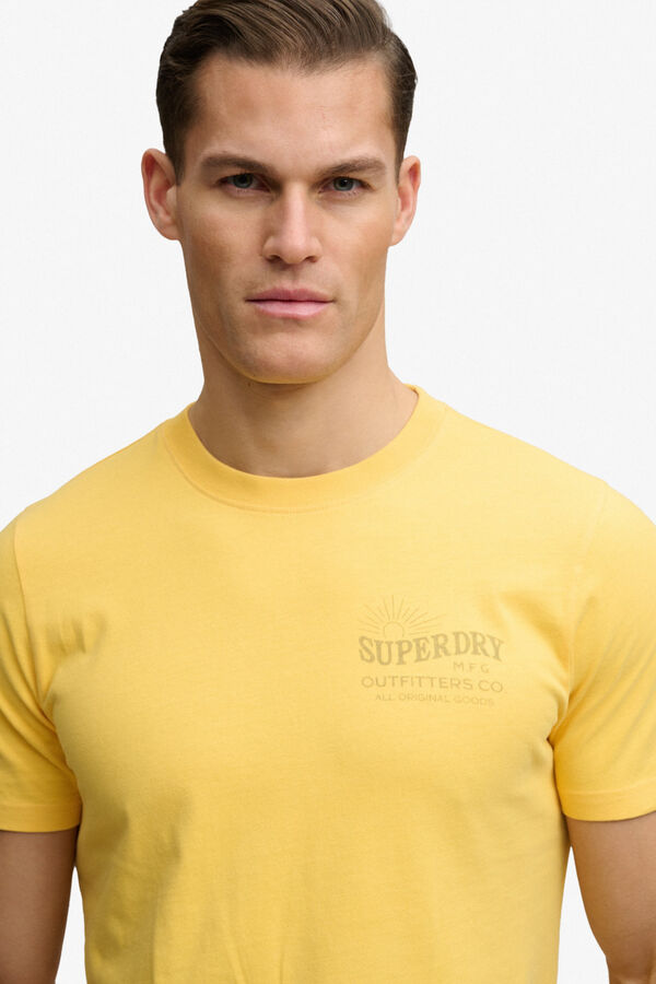 Superdry T-shirt de manga curta com estampado de montanhas estampado