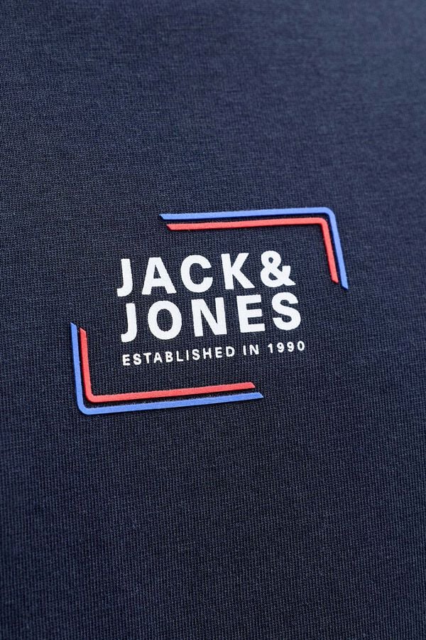 Jack & Jones T-shirt com logo na frente azul