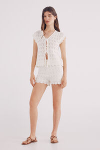 Springfield Shorts de malha vazada