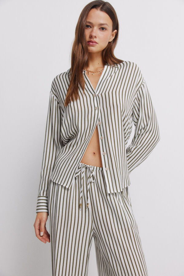 Springfield Cal&ccedil;a comprida larga Caqui escuro