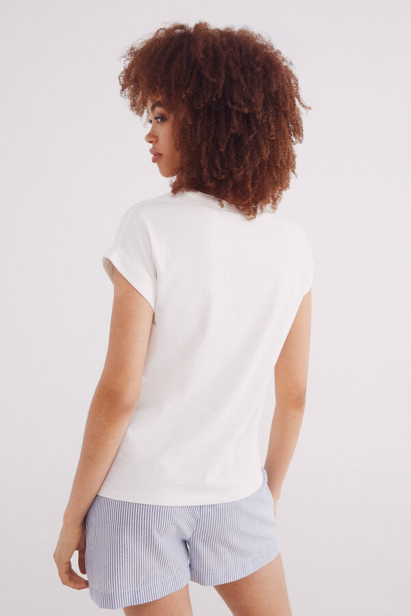Springfield Camiseta "Amo macarrão baci" branco