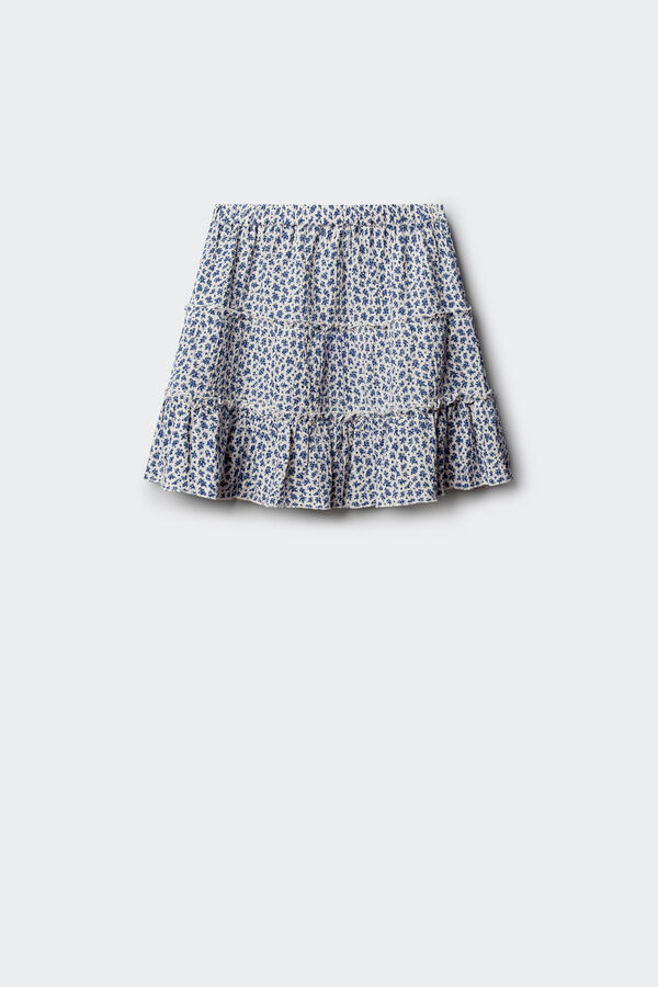 Springfield Kids Saia com flores para menina azul