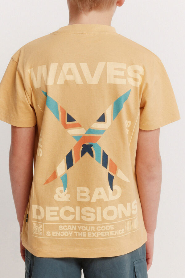 Springfield Kids T-shirt manga curta estampado de ondas para menino estampado