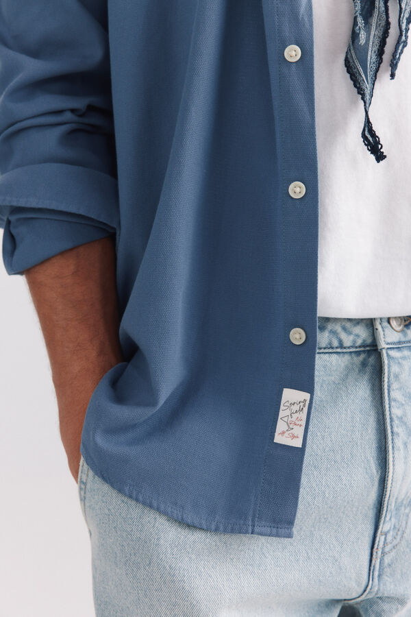Springfield Camisa estruturada azul