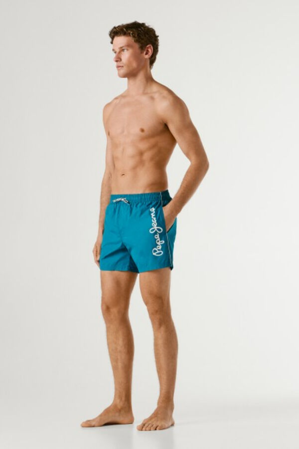 Pepe Jeans Fato de banho liso de secagem r&aacute;pida azul