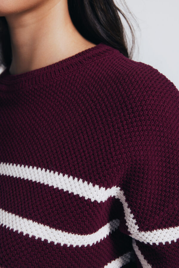 Springfield Camisola de algodão riscas vermelho