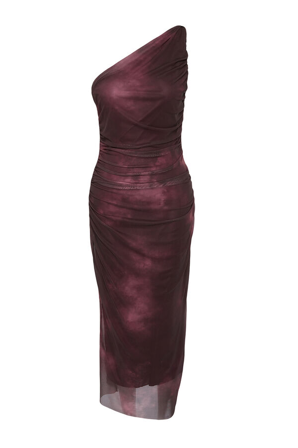 Trendyol Vestido midi assim&eacute;trico estampado