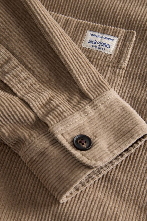 Jack & Jones Sobrecamisa 100% algod&atilde;o cinzento