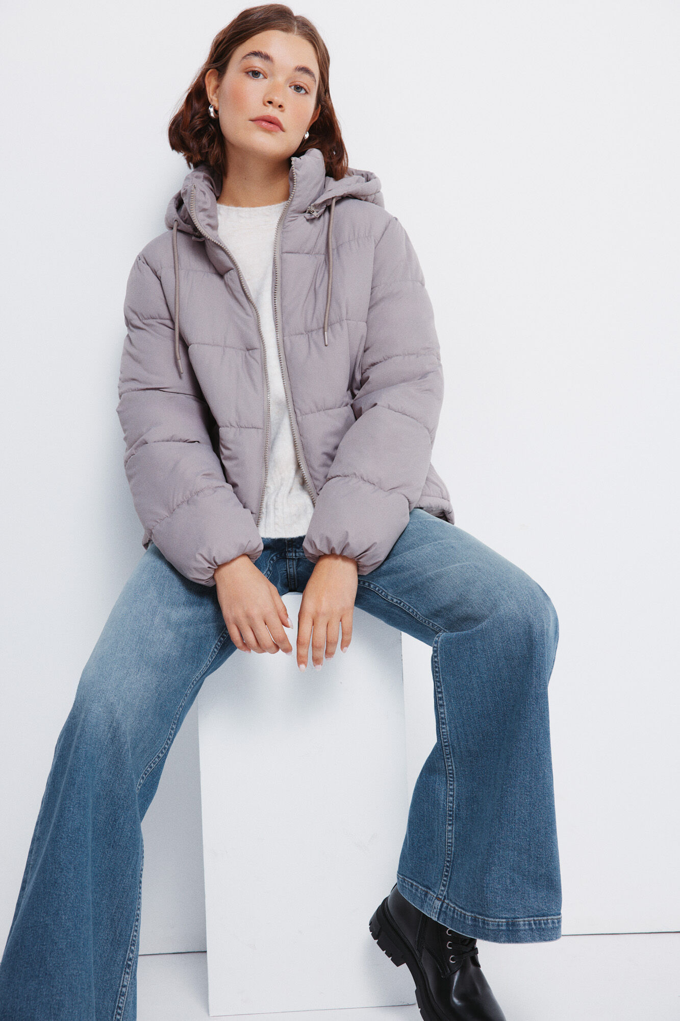 Springfield Casaco acolchoada com capuz em poli&eacute;ster reciclado