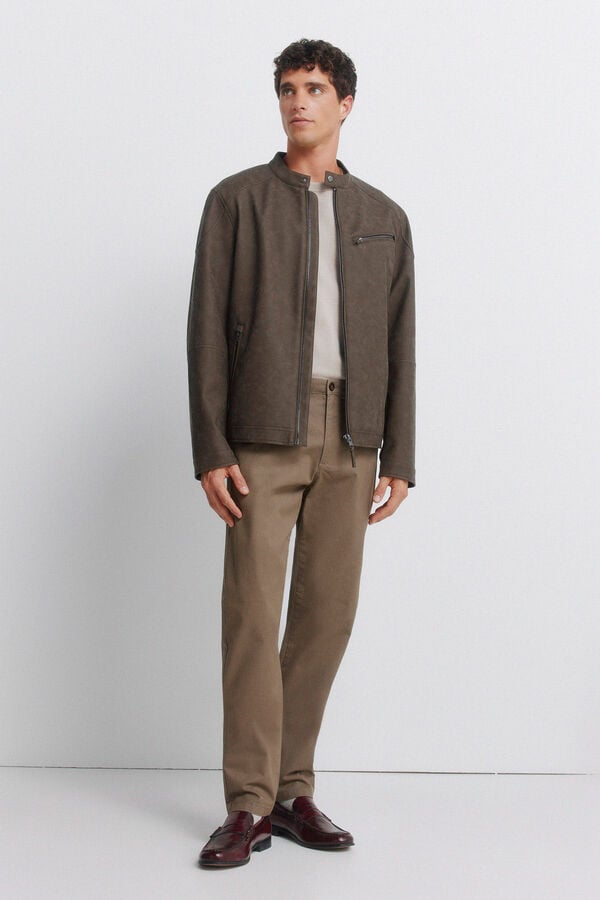 Springfield Cal&ccedil;as chino microestampado slim fit cru