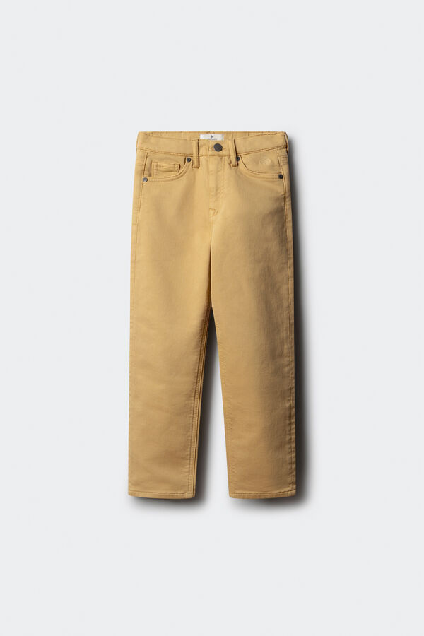 Springfield Kids Calça amarela slim fit de 5 bolsos para meninos amarelo