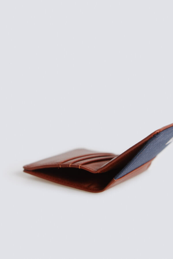 Springfield Carteira de lona e efeito pele azul