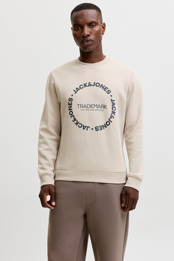 Jack & Jones Camisola de gola redonda cinzento
