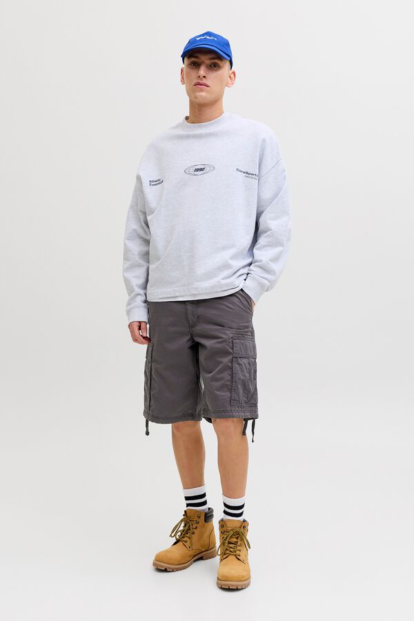 Jack & Jones Bermuda cargo relaxed fit cinzento