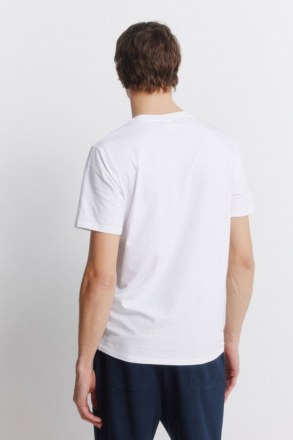 Springfield T-shirt slim fit em lycra branco