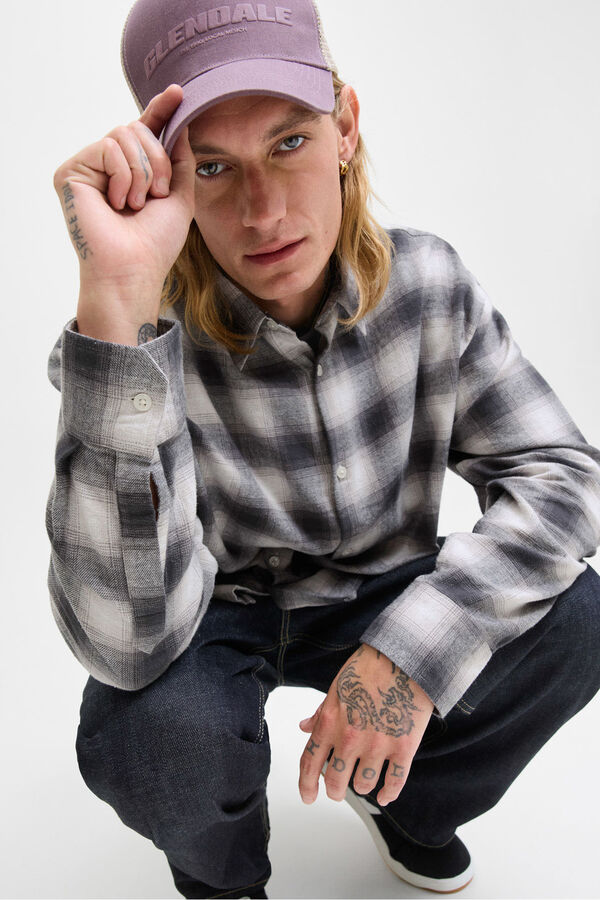 Jack & Jones Camisa xadrez preto