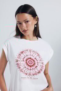Springfield Camiseta estampada étnica com mangas