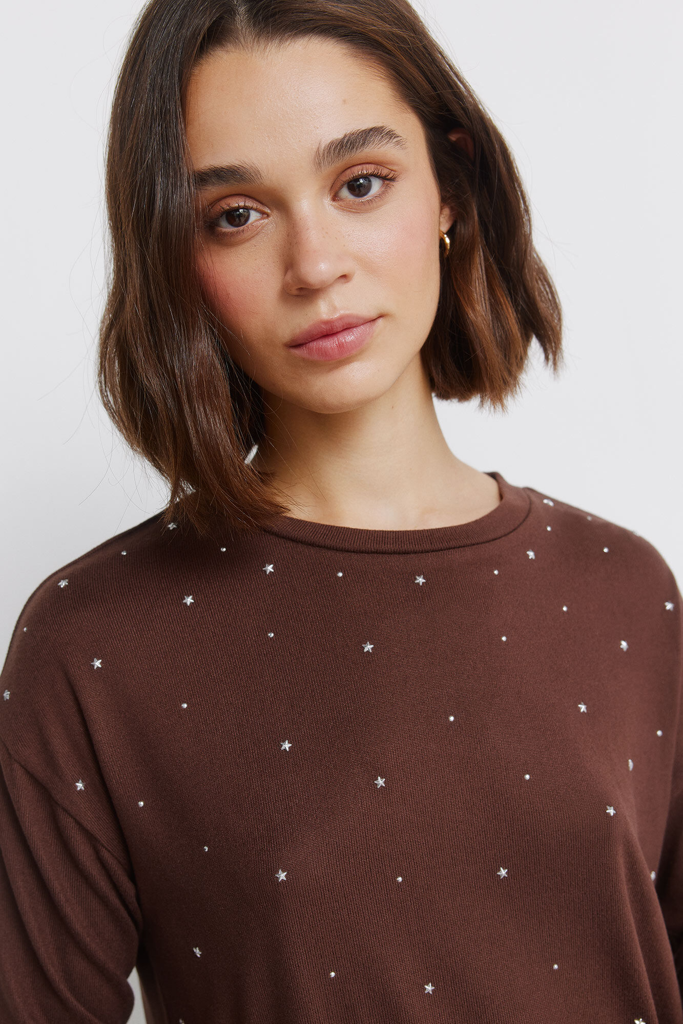 Springfield T-shirt com tachas na parte da frente