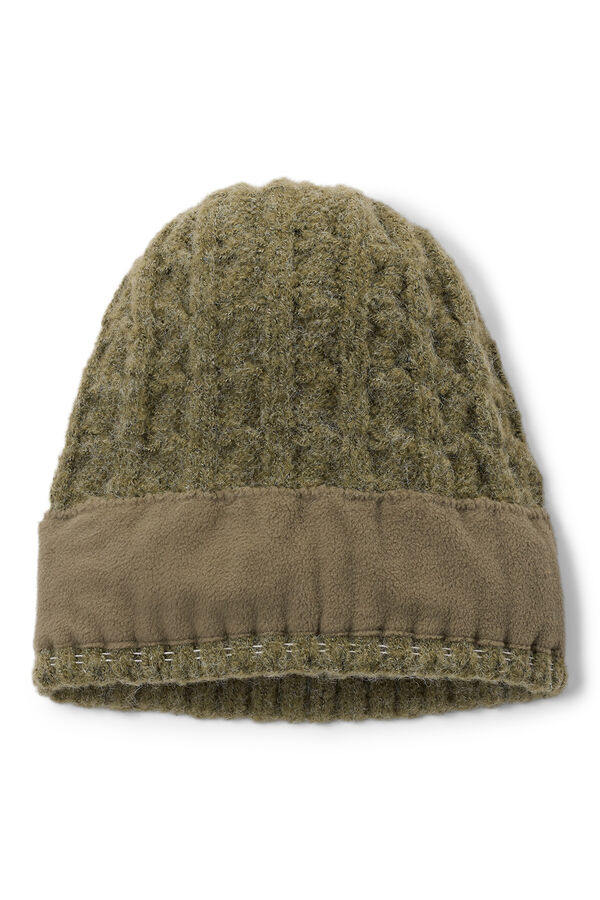 Columbia Gorro unisex Winter Blur&trade; II con pomp&oacute;n kaki