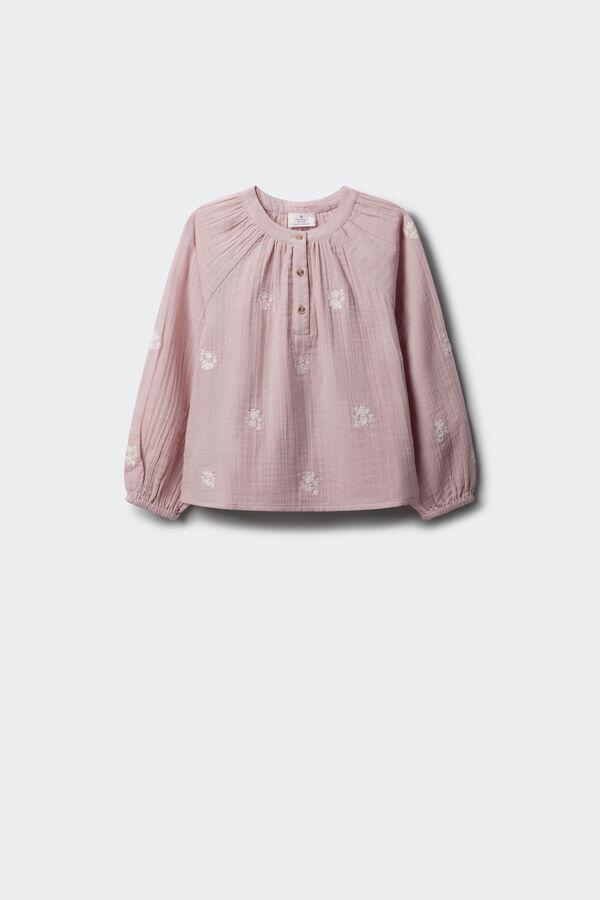 Springfield Kids Blusa de manga comprida para menina rosa