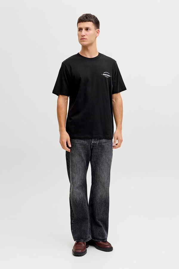 Jack & Jones T-shirt manga curta logo preto