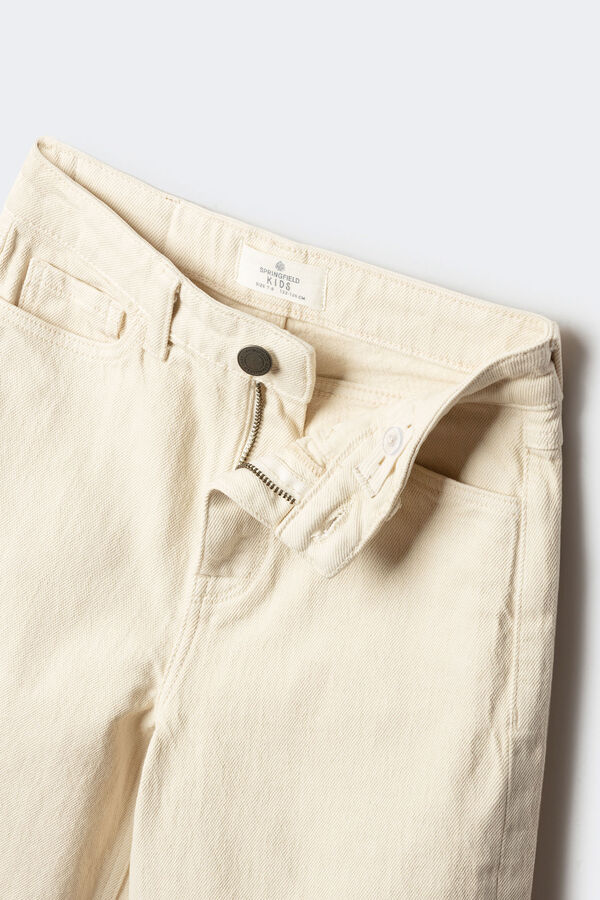 Springfield Kids denim jeans culotte para meninas estampado