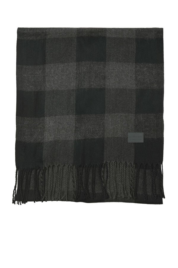Jack & Jones cachecol franjado preto