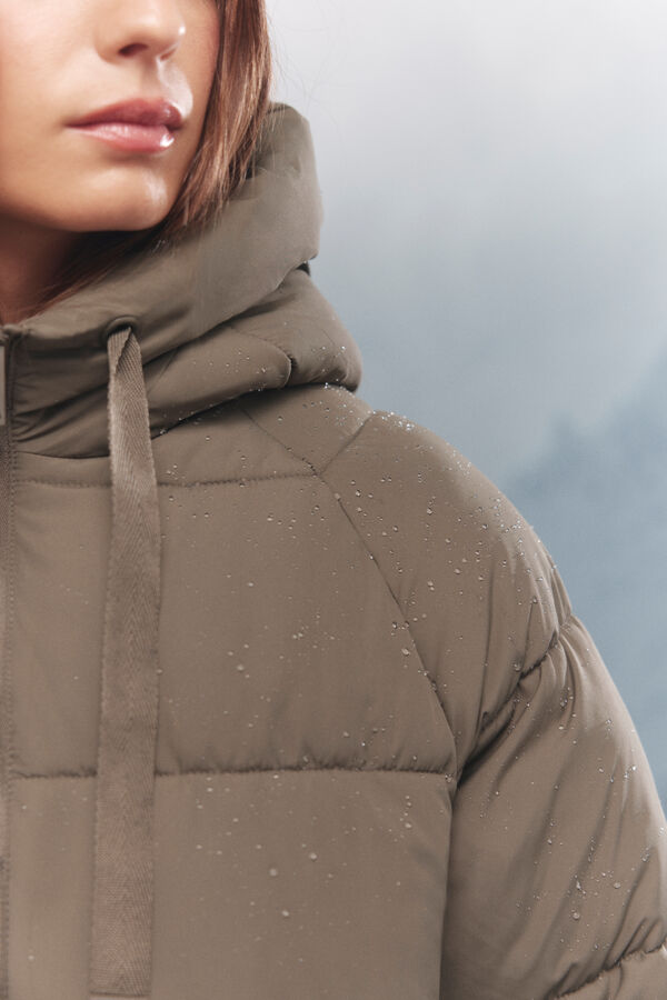 Springfield Casaco acolchoada repelente à água Sorona Aura Caqui escuro