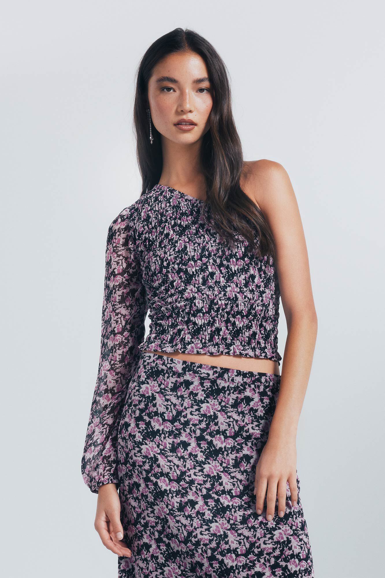 Springfield Blusa asim&eacute;trica smock