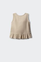 Springfield Kids Top de lino con lazos ni&ntilde;a beige