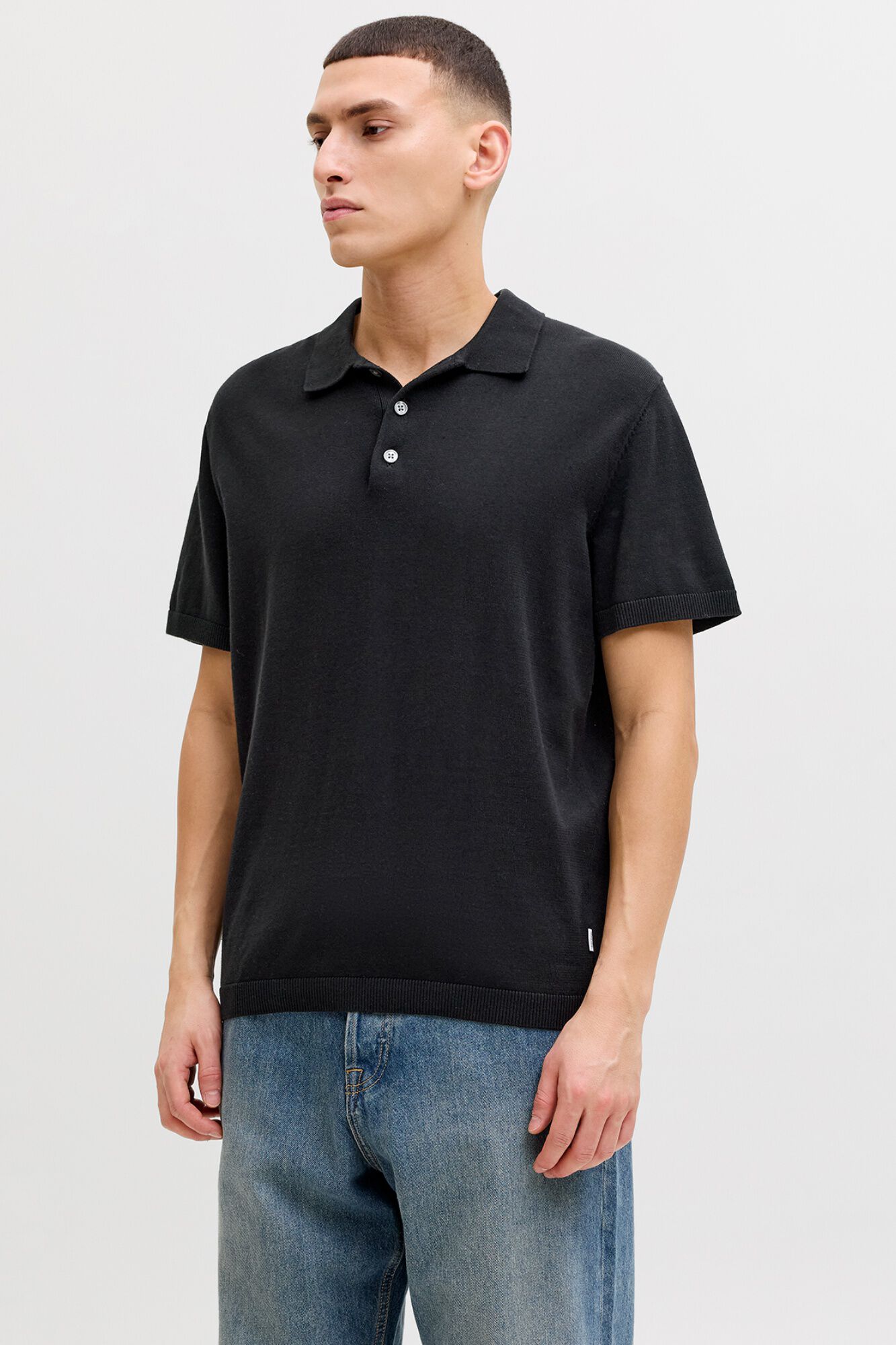 Jack & Jones Polo de malha regular fit em algod&atilde;o