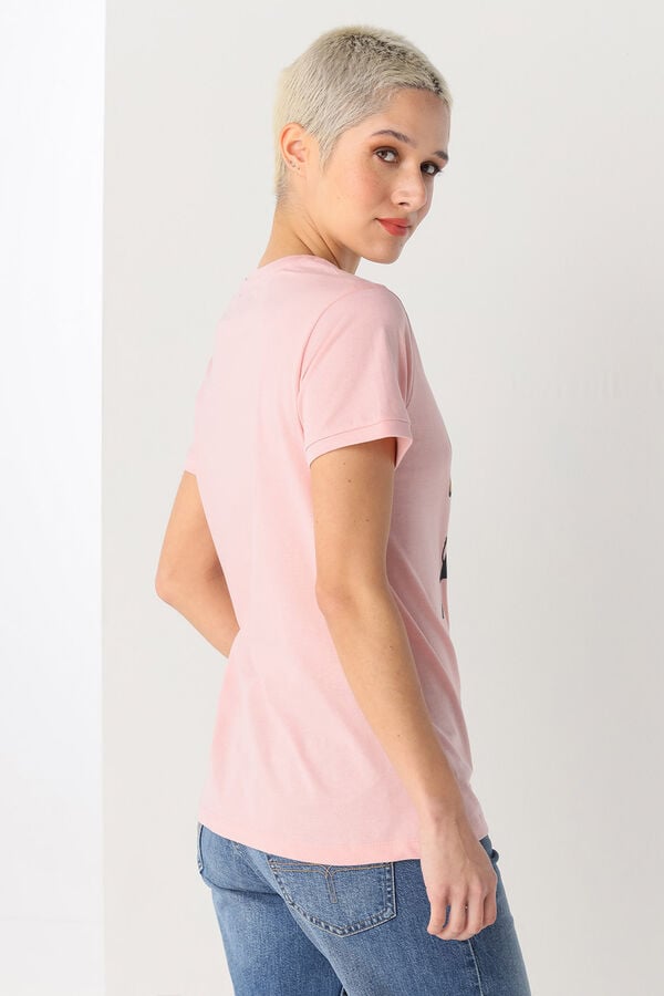 Lois T-shirt manga curta rosa
