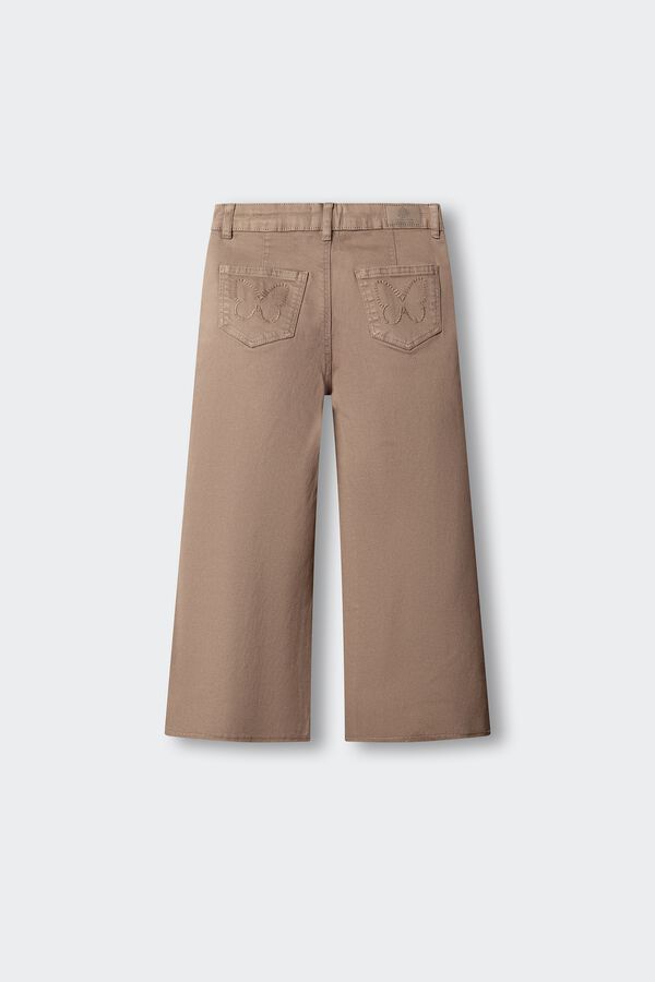 Springfield Kids Cal&ccedil;as culotte de sarja b&aacute;sicas para menina cru