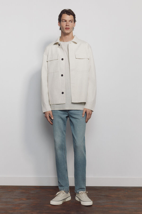 Springfield Jeans slim fit sobretingido azul