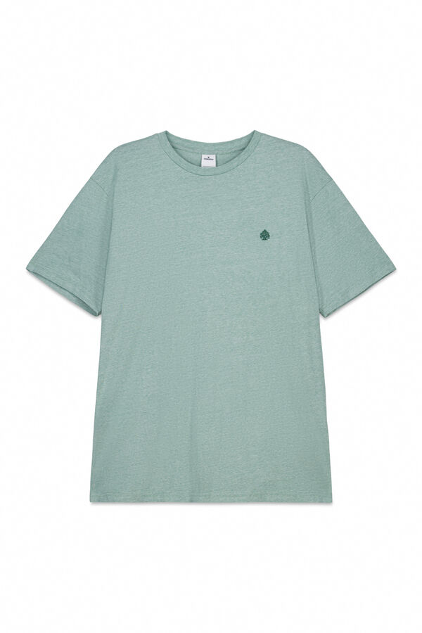 Springfield T-shirt b&aacute;sica microrrisca verde